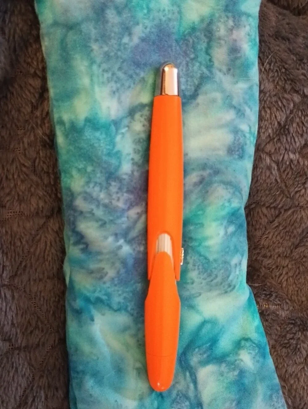 Stipula Speed Orange Fountain Pen with Chrome Accents, Medium Nib Size